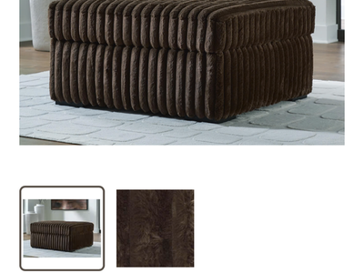 Chocolate brown ottoman