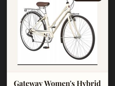Schwinn Bike Bicycle- Gateway Women's Hybrid Bike 700c, 7-Speed, Steel Frame, Cream - Like New