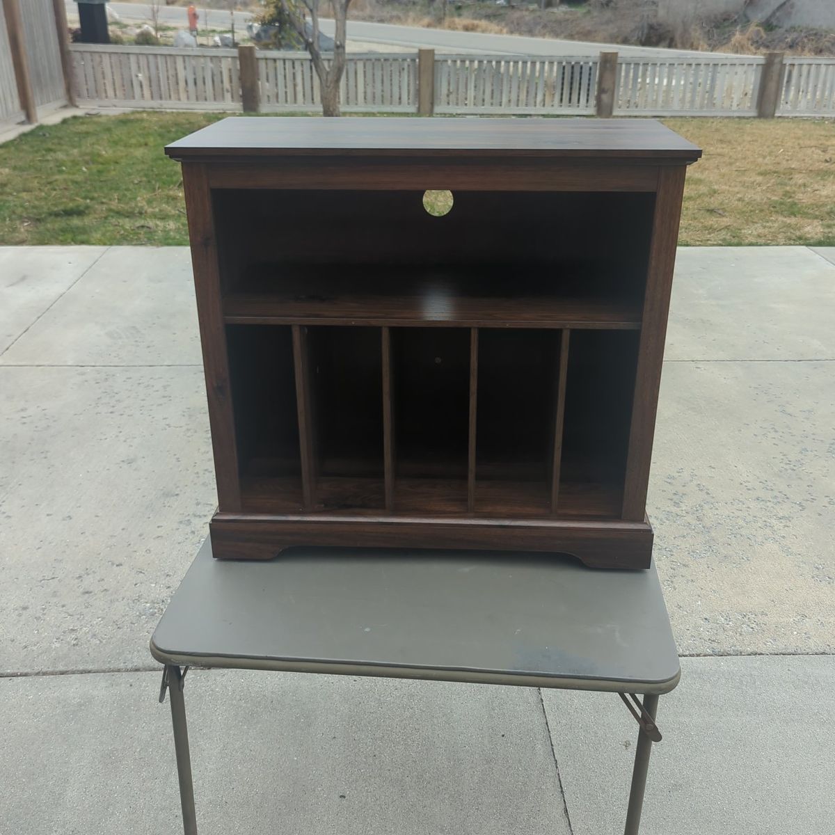 Dark Wood Media Console