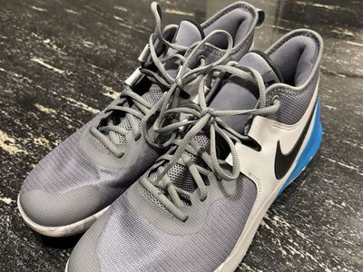 Nike Air Max Impact Gray & Blue Mesh Training Shoes - Men's Size 12
