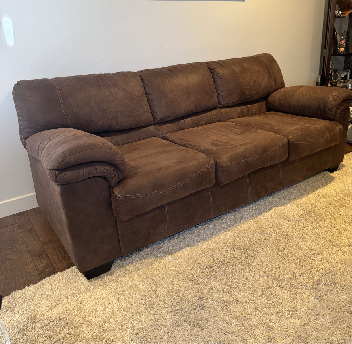 Two Sofa/ Couch Faux Lather Brown color