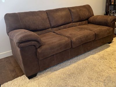 Two Sofa/ Couch Faux Lather Brown color
