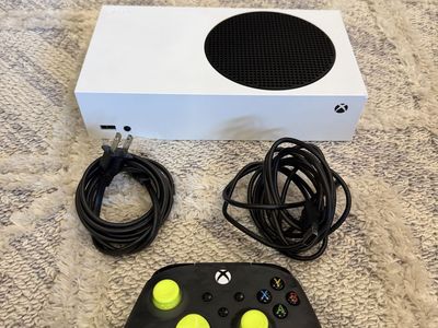 Microsoft Xbox Series S Console - White, with Custom Black & Neon Green Controller, Power & HDMI Cords