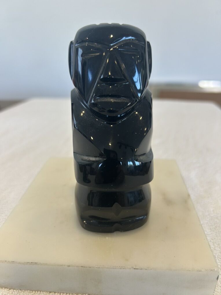 Mexican Folk Art - Obsidian Totem 4.5” X 2” X 2”