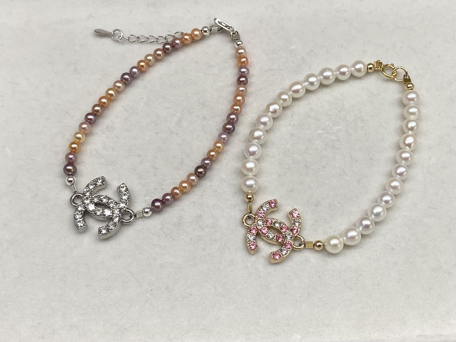Handmade Genuine Pearl Charm Bracelets