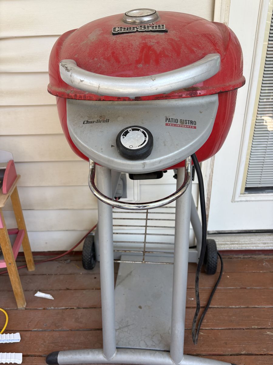 Char-Broil Patio Bistro Electric Grill - Red, Compact Outdoor Cooking