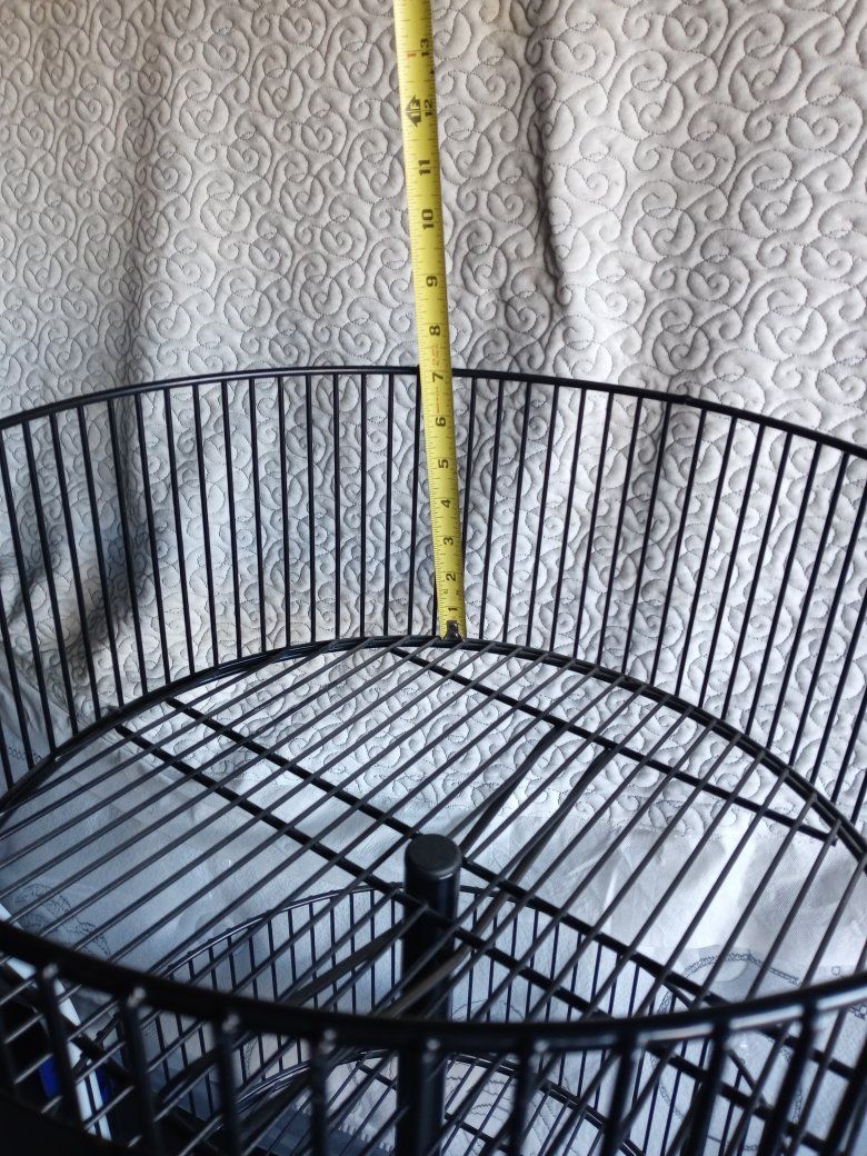 Black Metal 3-Tier Rolling Display Basket Rack - Retail Store Fixture on Wheels