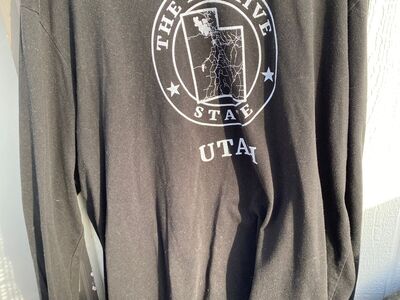 Black, long sleeve t-shirt "BEEHIVE UTAH"