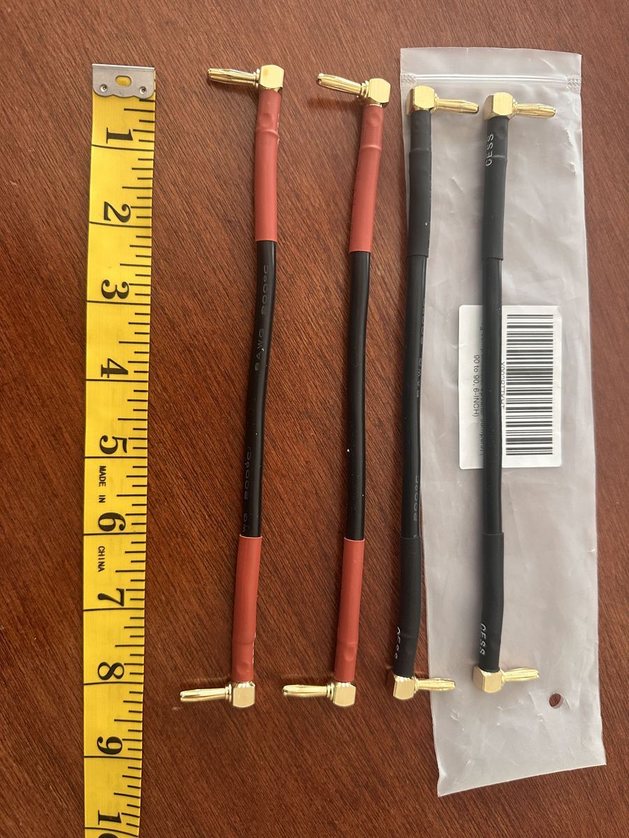 Banana plug gold-plated speaker jumper cables 4x