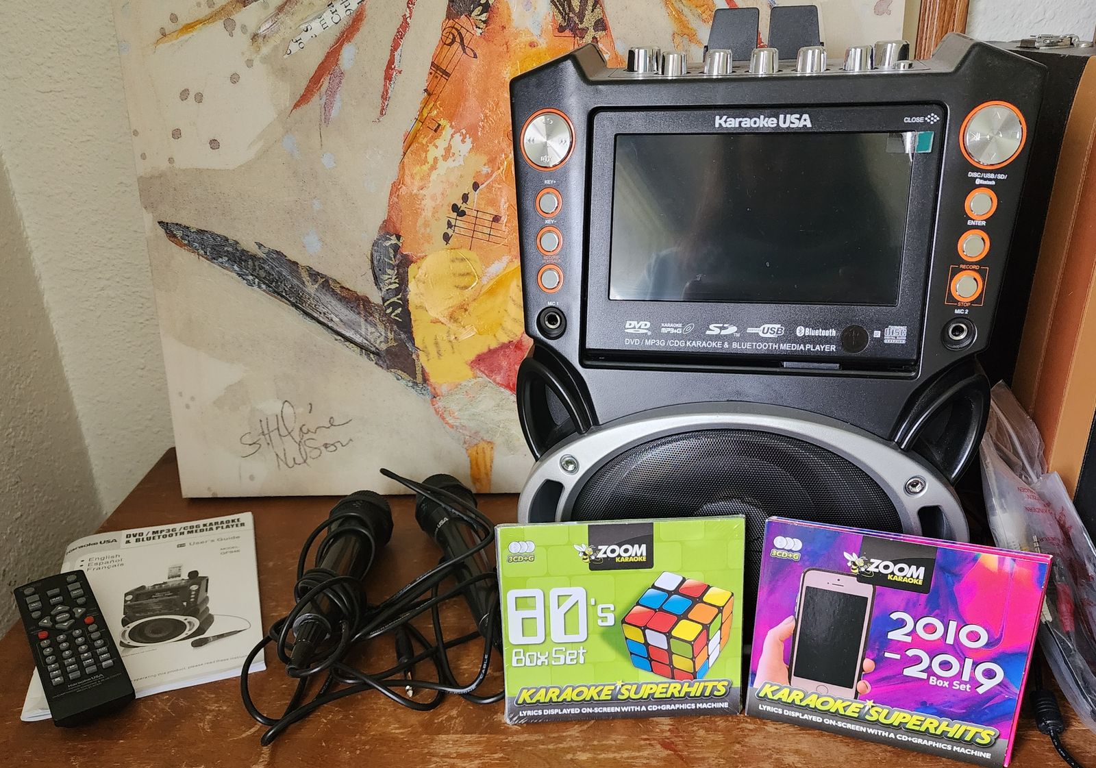 Gently Used Karaoke machine and accessories