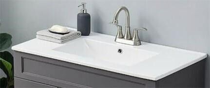 1165 - White Ceramic Countertop Washbasin 36x18.5