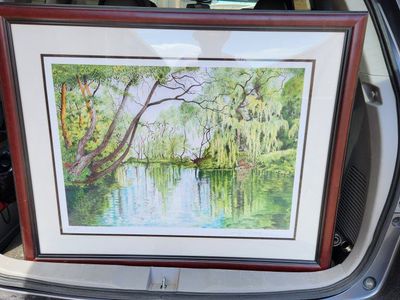 Cassie Winters "Willows on the Thames Estuary" Signed Hand-Embellished Giclée #130/295