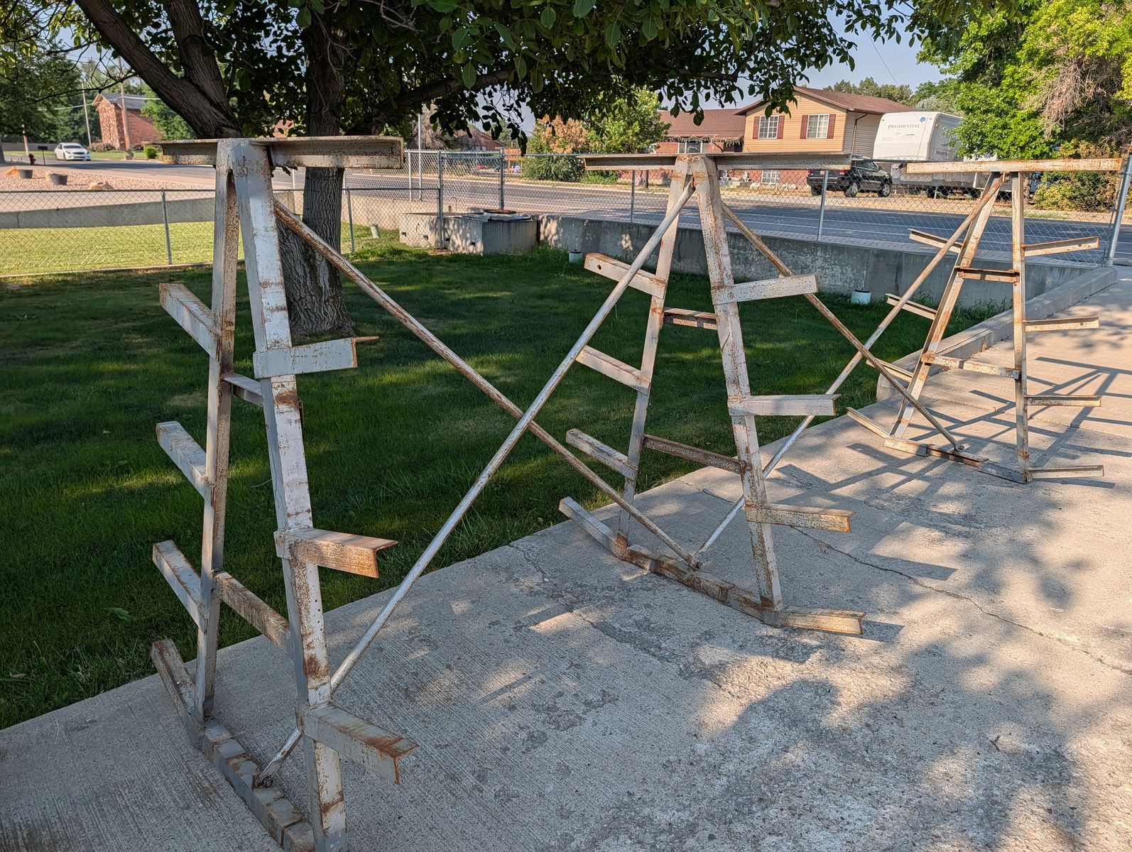 Three Tower Metal Storage Racks