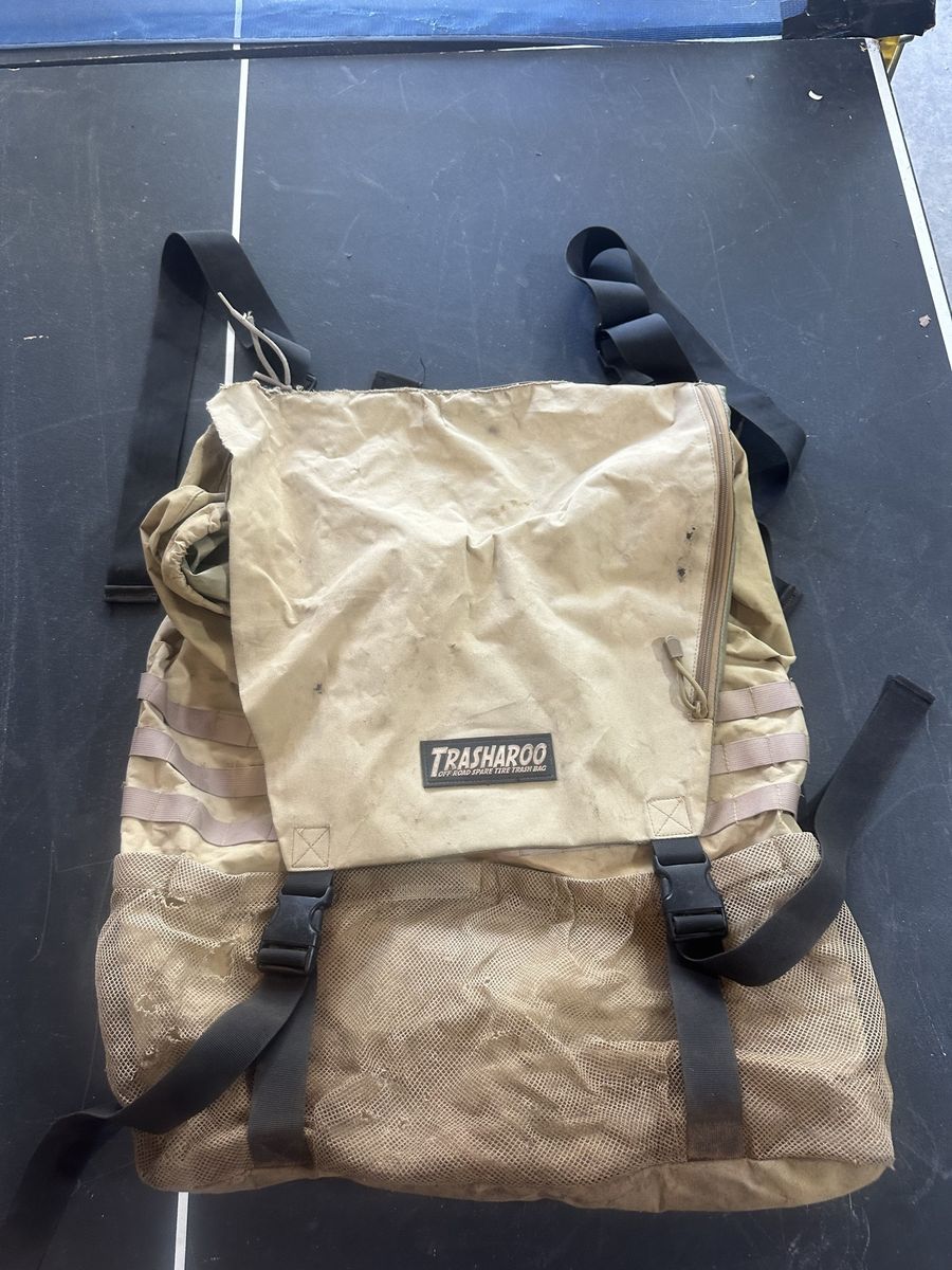 Trasharoo Off-Road Spare Tire Trash Bag Tan Overland Storage