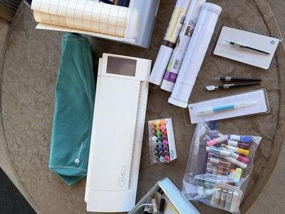Silhouette Cameo 3 Electronic Cutting Machine Bundle - Vinyl, Tools, Pens & Accessories