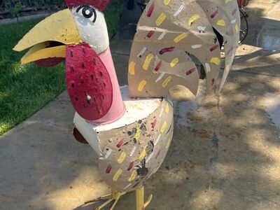 Large Metal Rooster 39 Tall