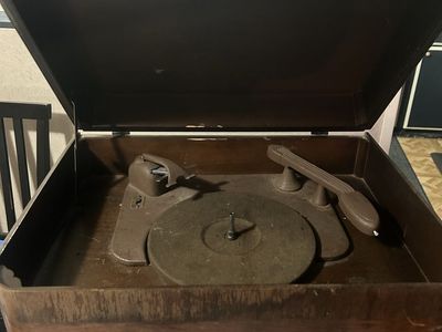 Vintage Wooden Radio Phonograph Player Console - Untested, For Parts/Restoration
