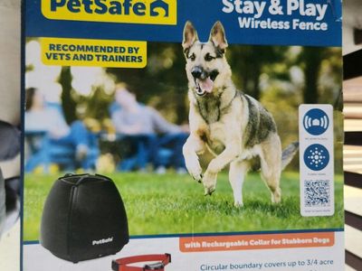 Pet Safe Stay and Play Pet Fence No-wire Circular Boundary Stubborn Dogs 3/4 acre boundry No-wire Fence