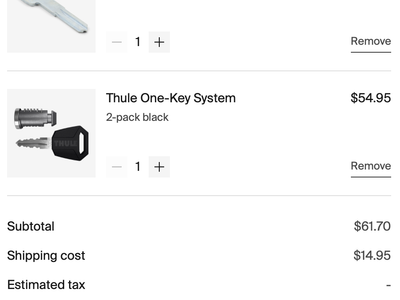 Thule One-Key System (2 cylinders/2keys/1 change key)
