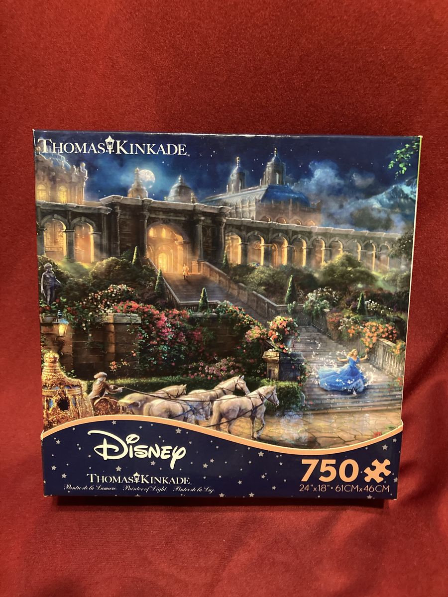 Disney Thomas Kinkade Cinderella Clock Strikes Puzzle 750 Pieces New