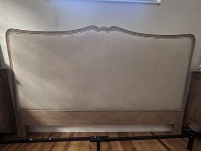 Pottery Barn King Headboard and two nightstands