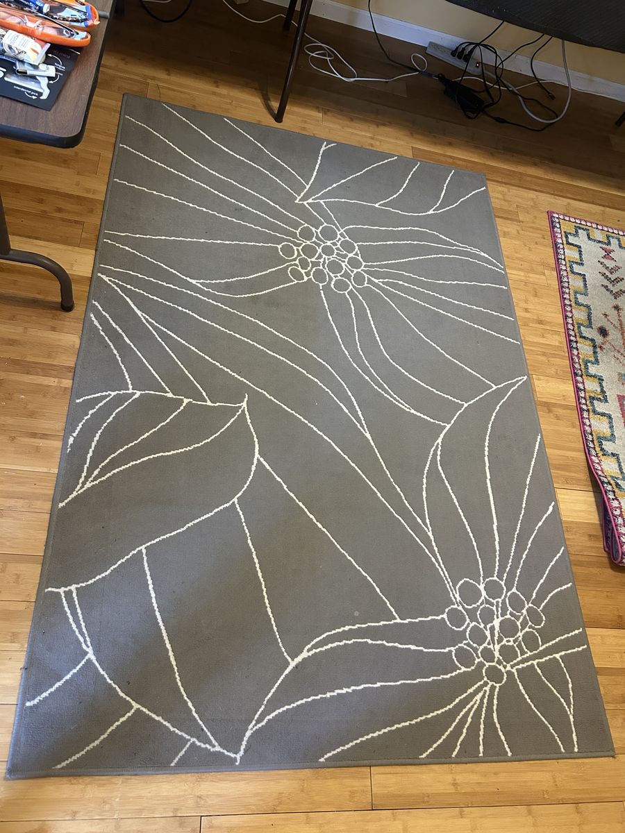 Ikea Gislev Rug - Gray/White 4'4"x6'5"