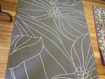 Ikea Gislev Rug - Gray/White 4'4"x6'5"