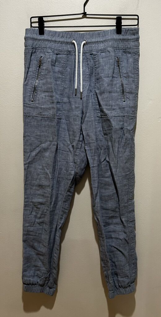 Athleta Cabo Linen Jogger Light Blue Pants - 2