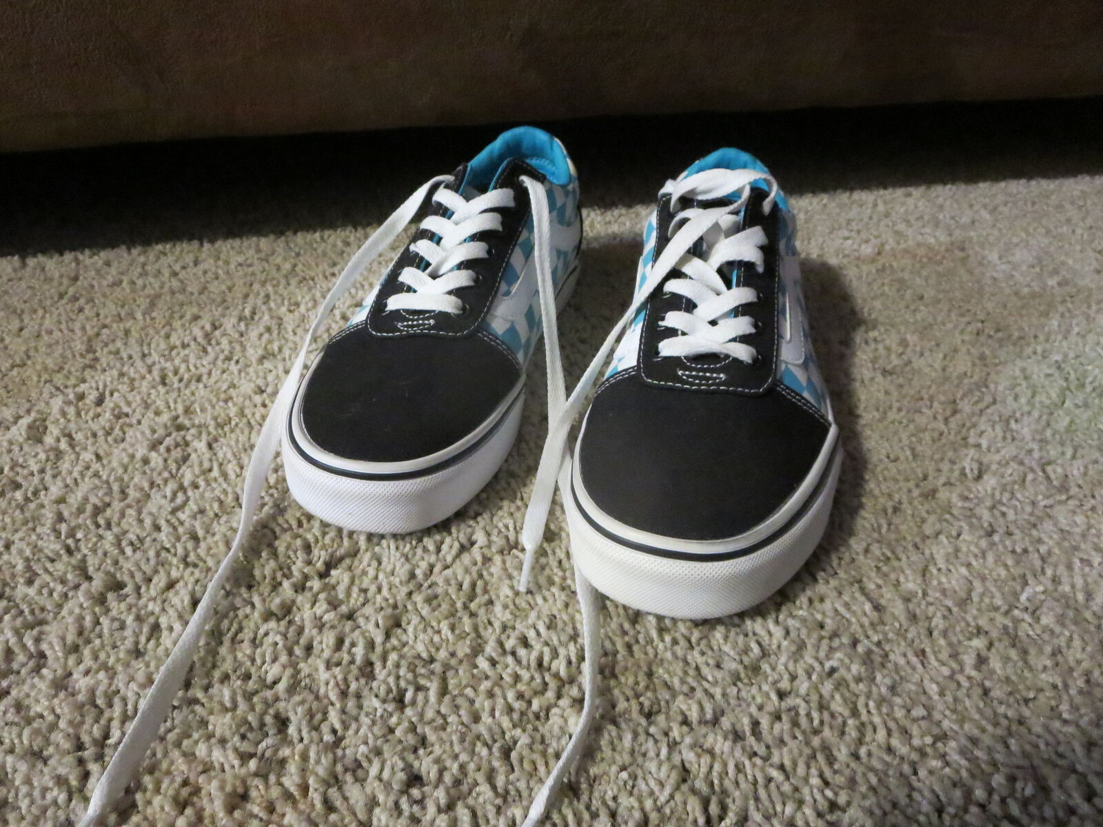 Women's Van's baby blue checkers size 8.5