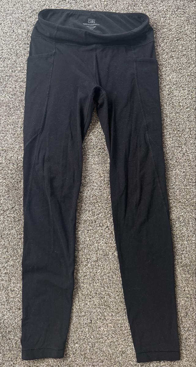 Athleta Girl Black Leggings with Side Pockets XL - 6 pairs