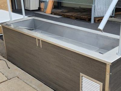 Commercial Cold Food Bar with Sneeze Guard - Stainless Steel Drop-In - Used Food Service Equipment