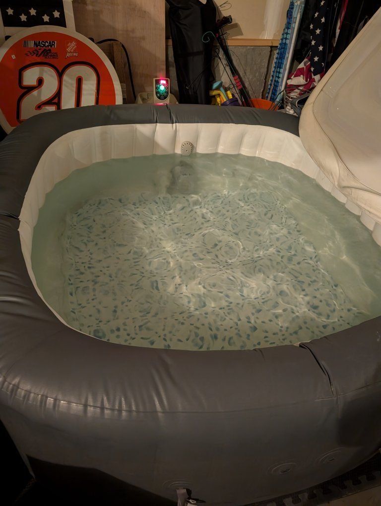 Coleman SaluSpa Square Inflatable Hot Tub with Accessories - Used, works great