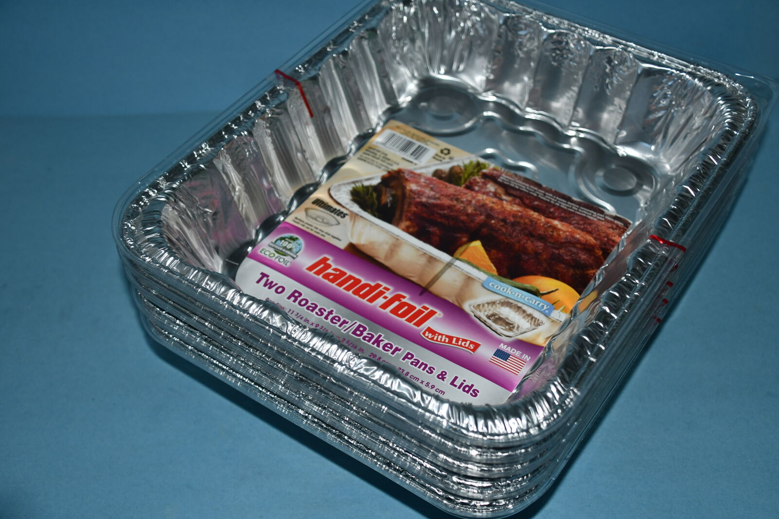10 ECO-FOIL BAKING, ROASTING PANS with LIDS ~ 12" x 9" x 2" ~ COOK & CARRY ~ ALL FOR $10