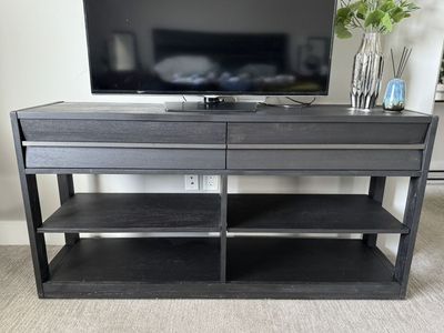 Modern Black Credenza Cabinet Sideboard