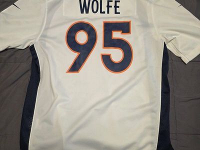 Nike NFL Denver Broncos Derek Wolfe #95 On Field White Jersey Size Large L