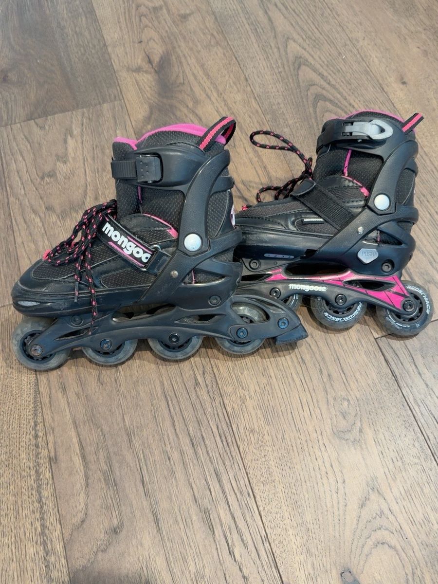 Mongoose Adjustable Kids Rollerblades – Size 1–4