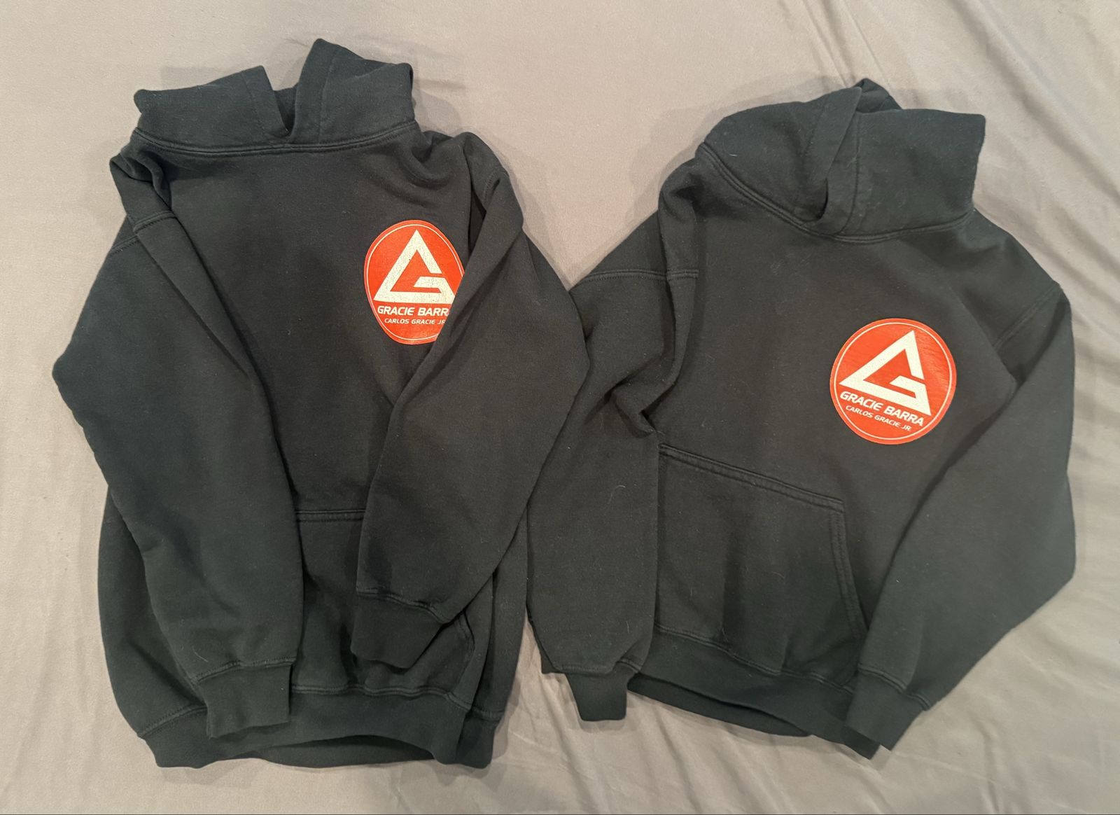 Gracie Barra Black Hoodies - Jiu-Jitsu Training Sweats (Lot of 2)