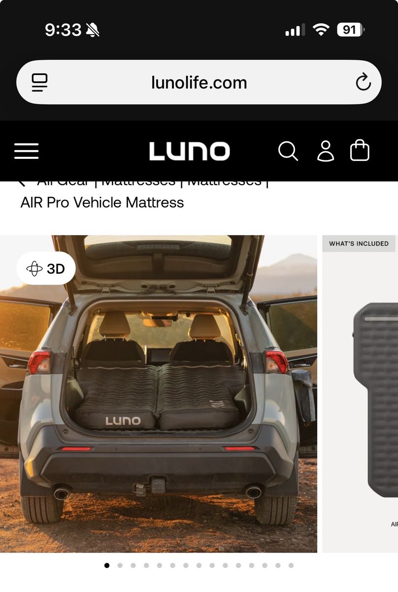 Luno Air Mattress Full Car Camping Kit Accessories