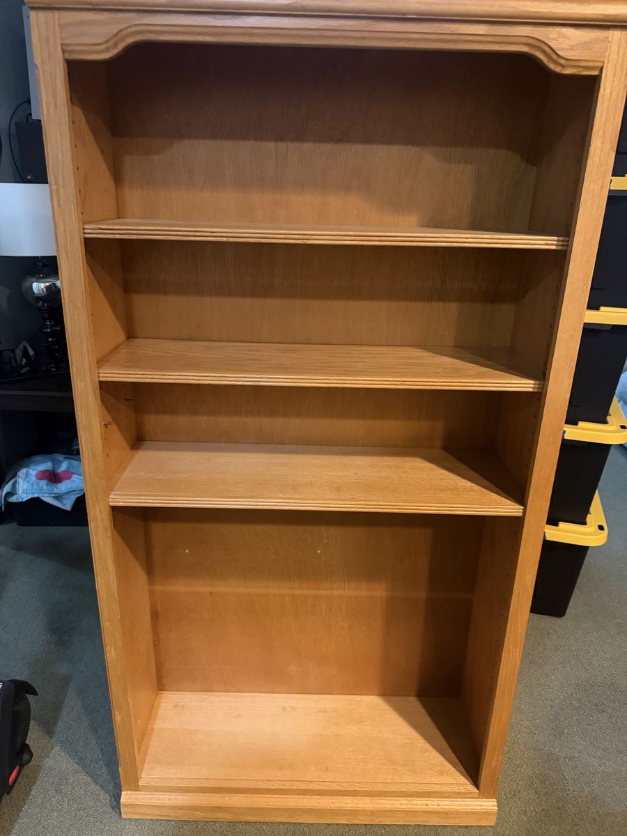 Sturdy Wooden Bookshelf with Adjustable Shelves