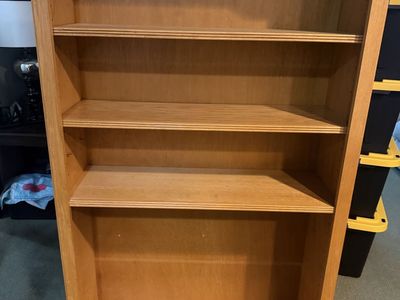 Sturdy Wooden Bookshelf with Adjustable Shelves
