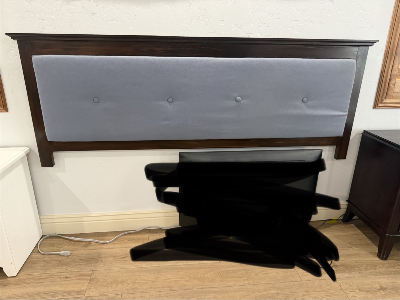 King upholstered headboard