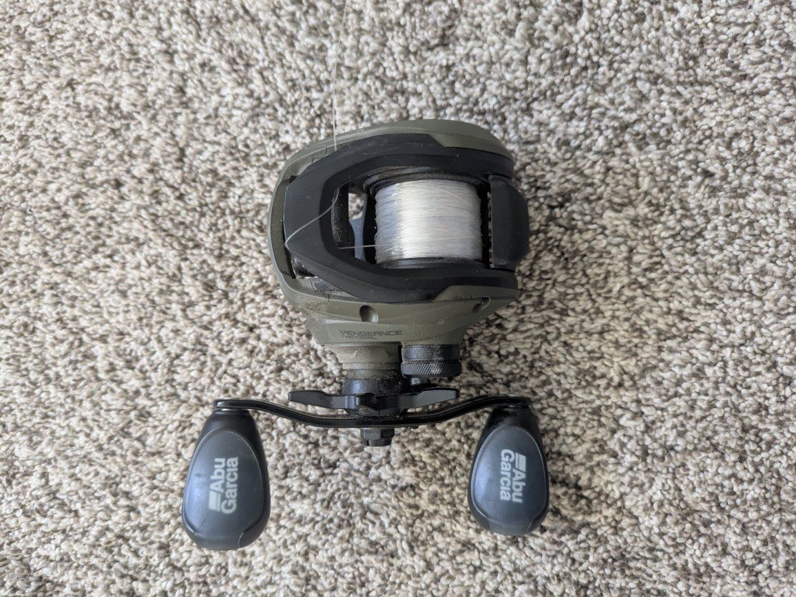 Abu Garcia Vengeance Tactical baitcasting fishing reel.