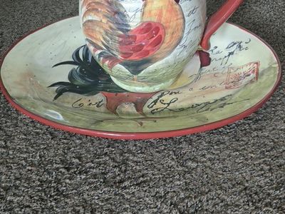 Certified International Susan Winget Rooster Kitchen Set Plates & Canisters