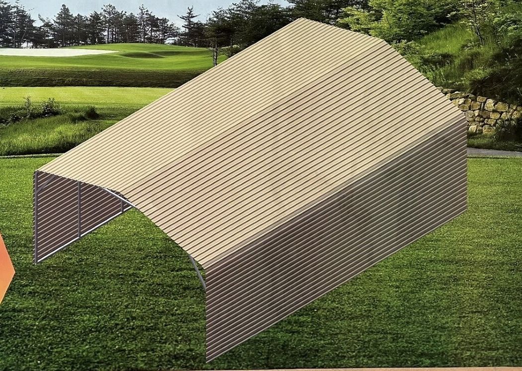 20’ x 30’ Steel Carport – Heavy-Duty Metal Cover – NEW in Crate!