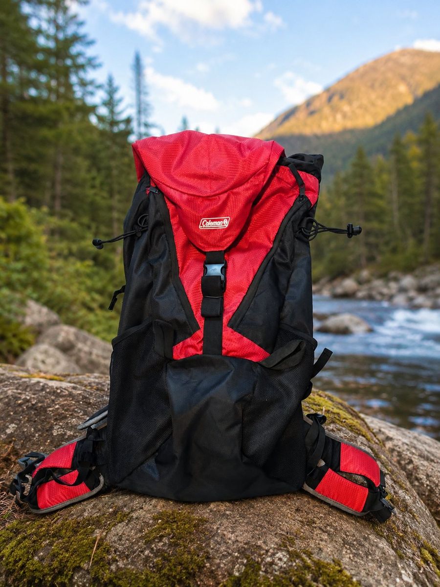 Coleman Red/Black Hiking Backpack - 45 L
