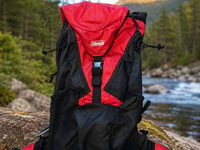 Coleman Red/Black Hiking Backpack - 45 L