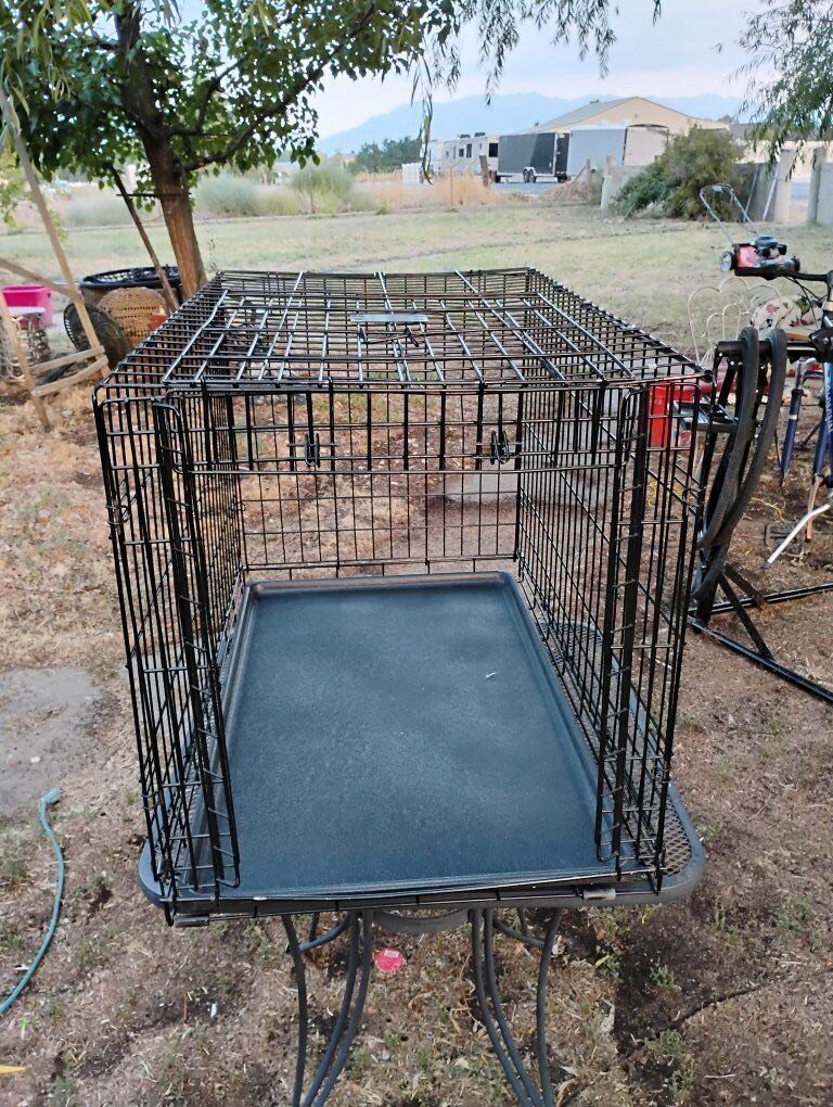 Wire Dog/Pet Kennel, With Tray,Slide Up Door