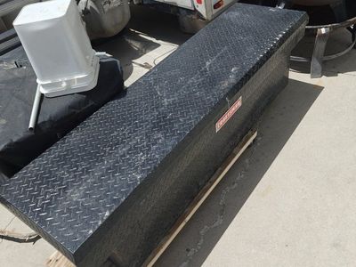 Craftsman Diamond Plate Truck Tool Box - Black Metal Storage Organizer