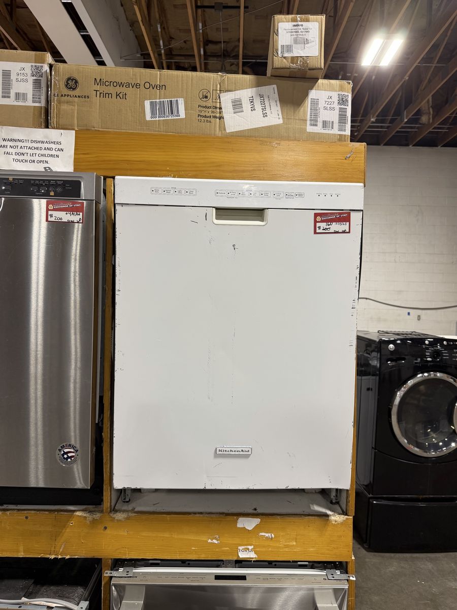 HUGE DEALS! KITCHENAID WHITE DISHWASHER W-WARRANTY