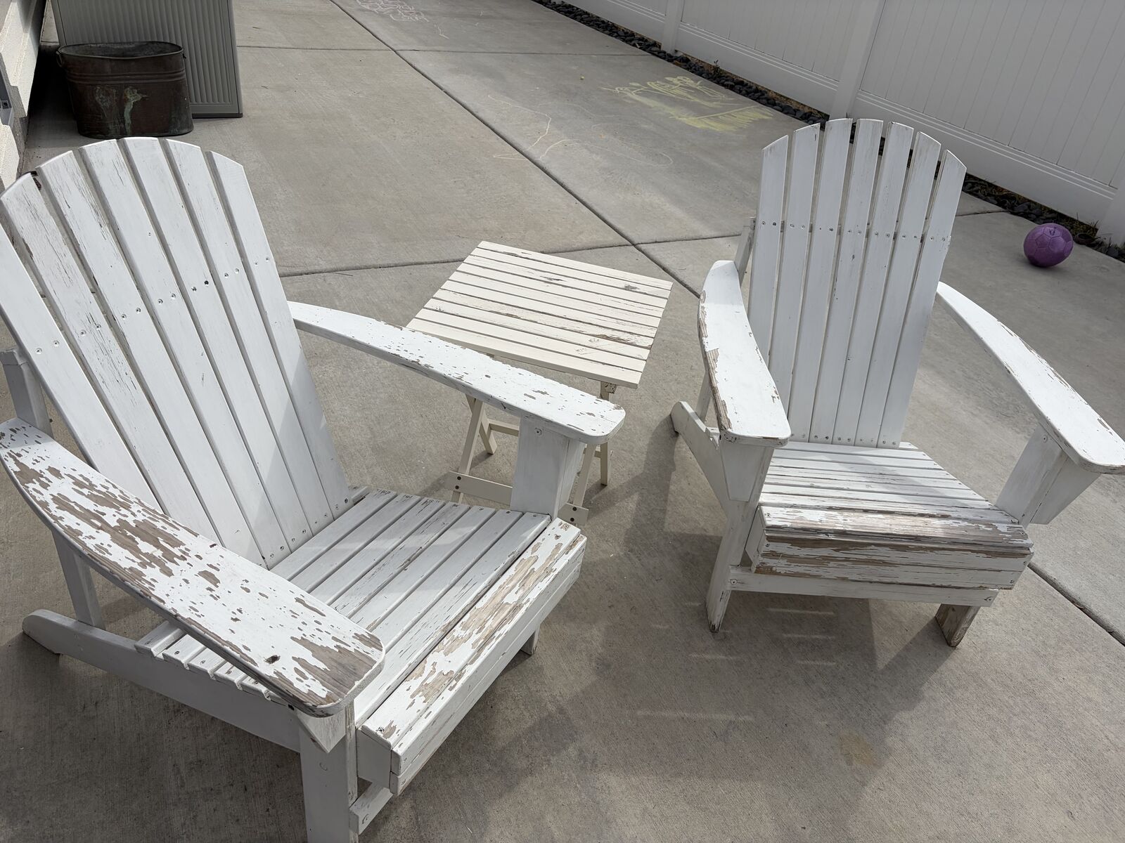 Adirondack Chairs And Table